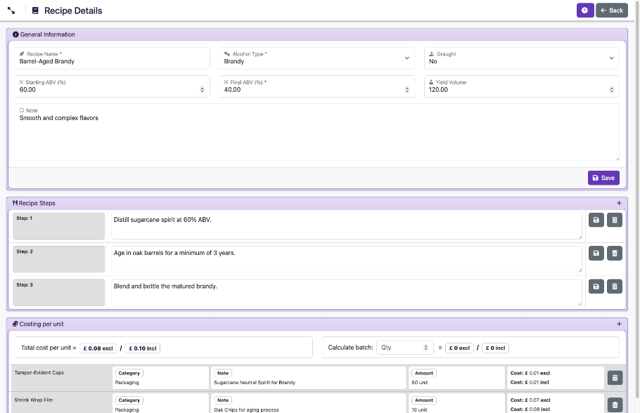 Recipes Liquor Logic